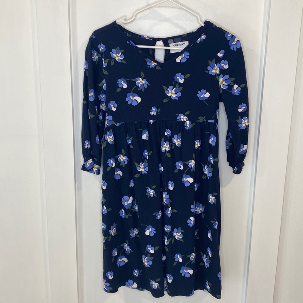 OLD NAVY girls long sleeve floral dress